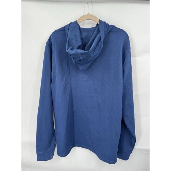 Geoffrey Beene Lightweight Hoodie Men XL Blue Pullover Classic Minimalist NEW - Picture 2 of 9
